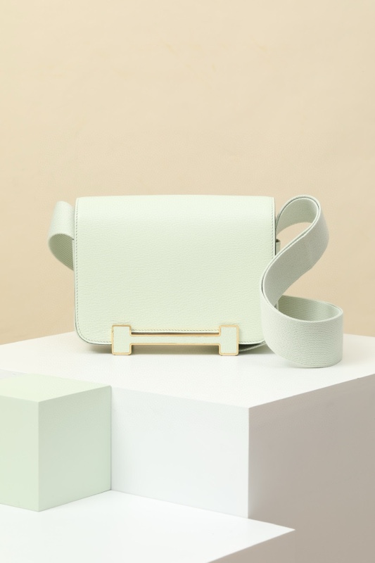 Hermes Geta 21 Chevre goat leather 0S Vert Fizz GHW